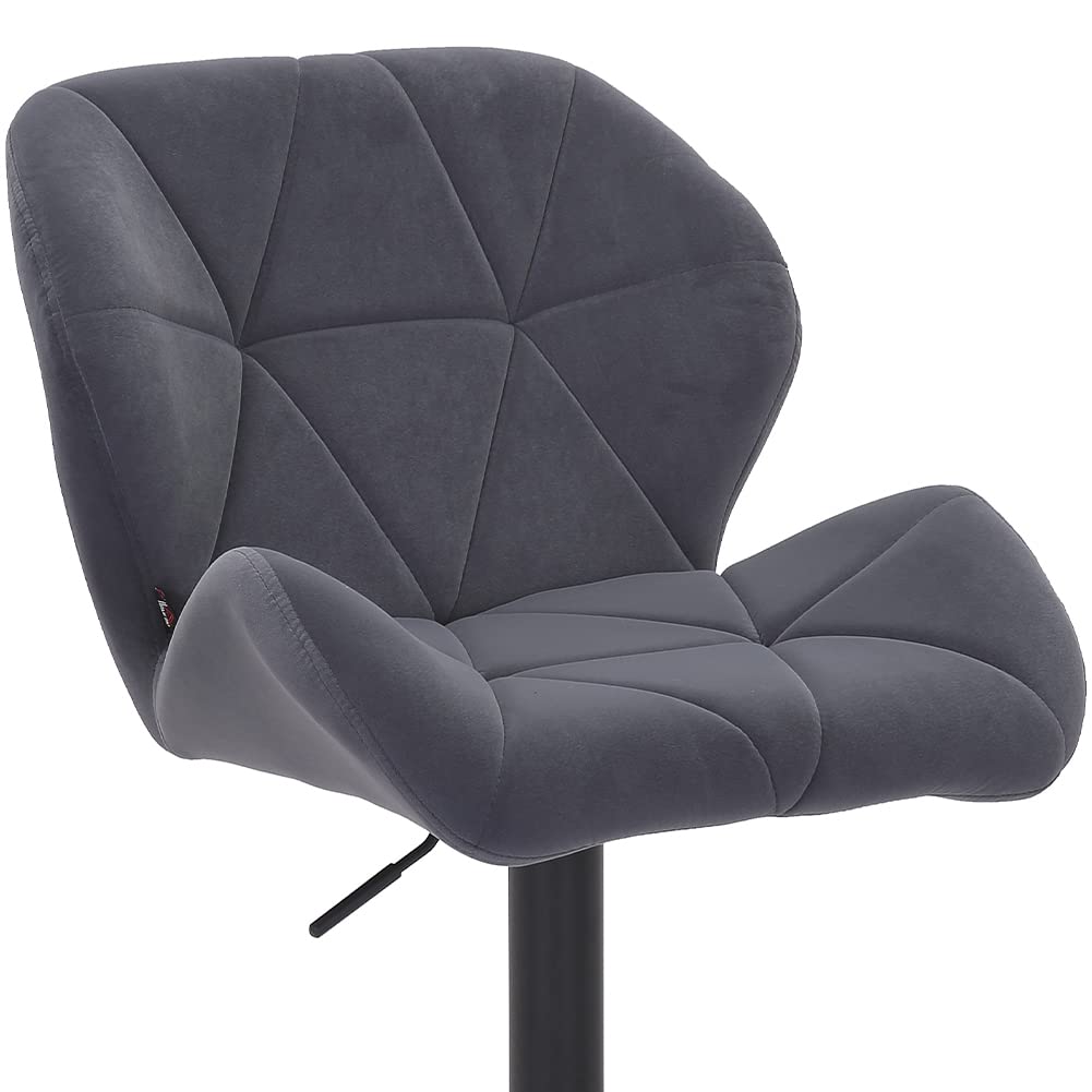 Set 2 Sgabelli Da Bar Con Schienale - Design Chesterfield, Tessuto E Legno, H 113 Cm, Marrone - Foto 2