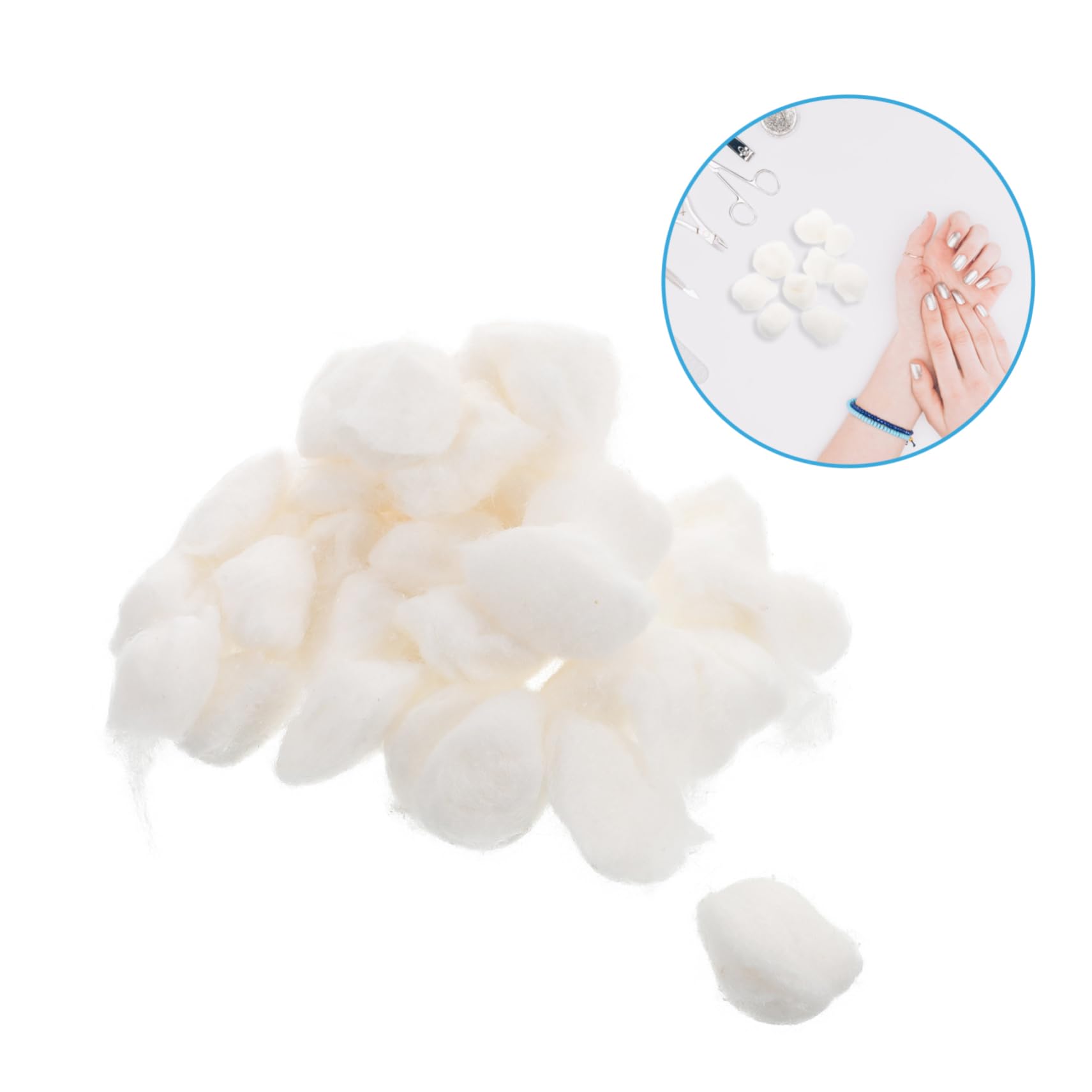Beavorty Batuffoli di Cotone 500g Morbidi e Assorbenti, per Rimozione dello Smalto e Struccante | Cotone Assorbente, Usa e Getta, Morbide per Make-up e Rimozione Smalto Gel, Confezione da 500g