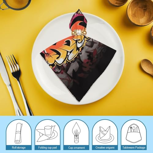 Servilletas de Tela Graffiti Hip Hop 4 Piezas miniatura 7