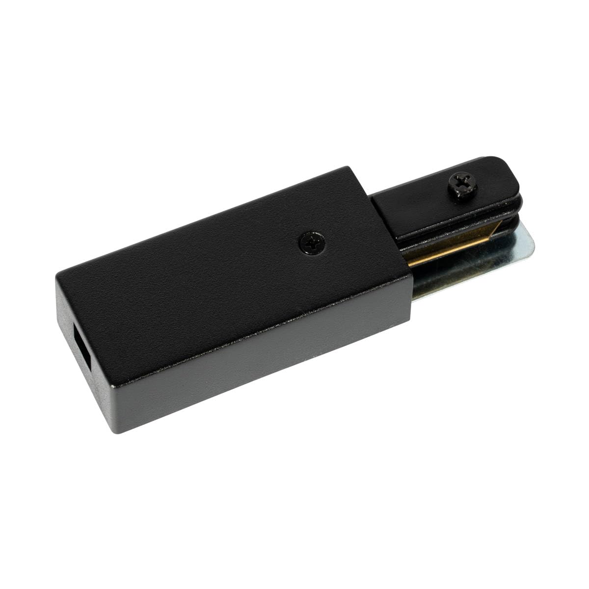 Qazqa Schienenbeleuchtung Zubehör für Schienensystem - Iconic 1faserail - Schwarz, Rechteckig, 10.9cm, Ideal als Wohnzimmerlampe