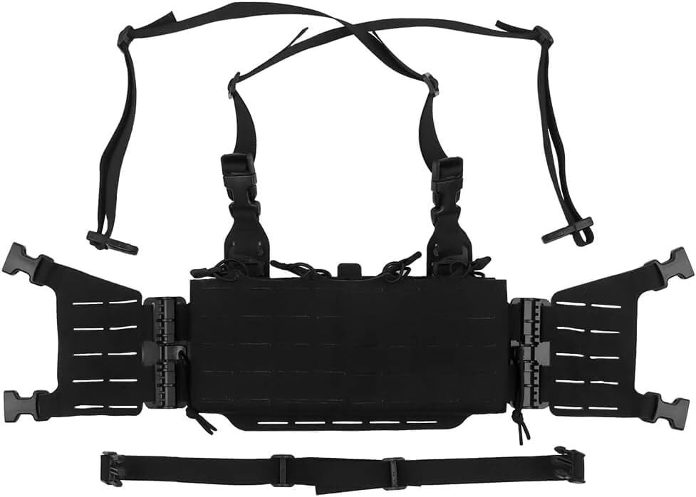 Gilet tactique d'assaut robuste avec boucles ergonomiques et inserts Molle rigides
