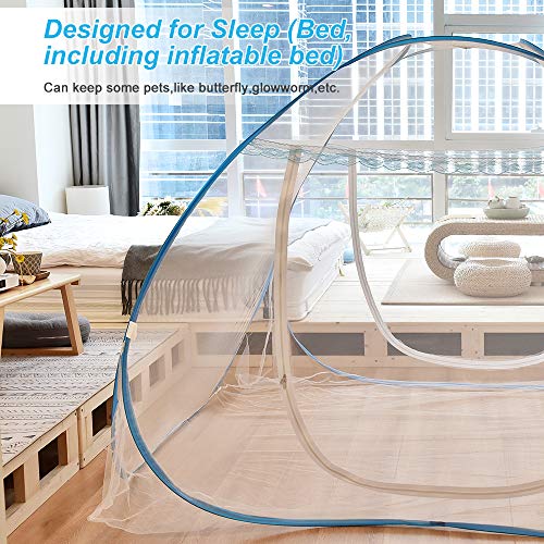 Yoosion Anti Mosquito Nets Pop Up Mosquito Net Bed Tent with Bottom 200(L)180(W)150(H) Mosquito Nettings Folding Portable for Baby Toddlers Kids Adult