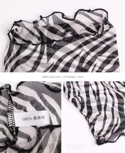 Mulberry Silk False Collar Scarf Neck Gaiter Mesh Scarves Neck Cover for Sun Protection Floral Fashion Accessory4