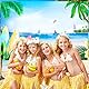 Beach Party Hintergrund Hawaii Deko Beach Surfing Backdrop Aloha Party Decoration Tropical Seaside Palm Trees Fotografie Hintergrund für Hochzeit Geburtstag 6×3.6ft
