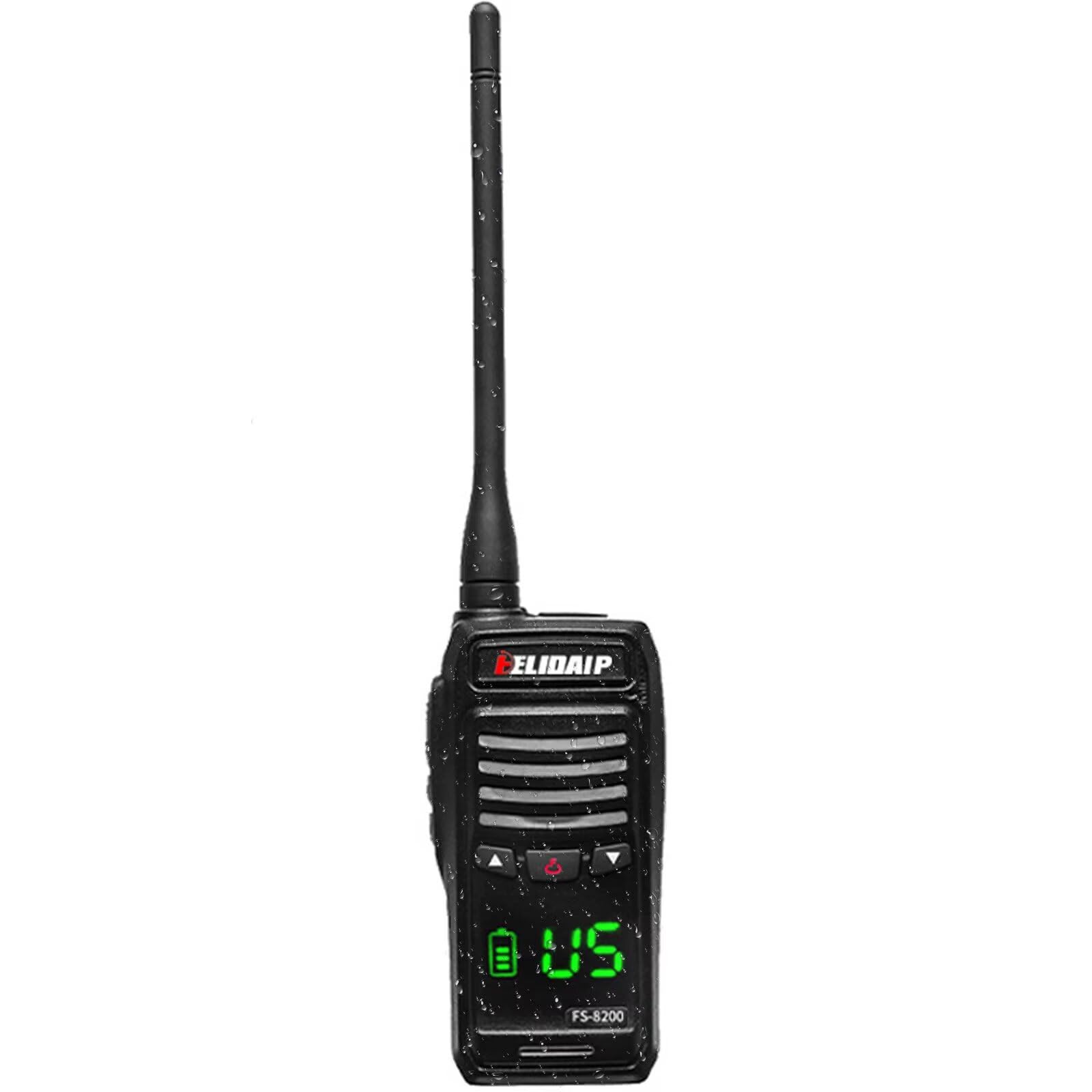 FS-8200 VHF Funkgerät IP68 Wasserdicht Walkie Talkie Schwimmende | 2500mAh Wiederaufladbar USB-C, 128 Kanäle, 5W Handfunkgerät für Bootfahren Angeln Kajakfahren Outdoor(Schwarz, 1 Stück)