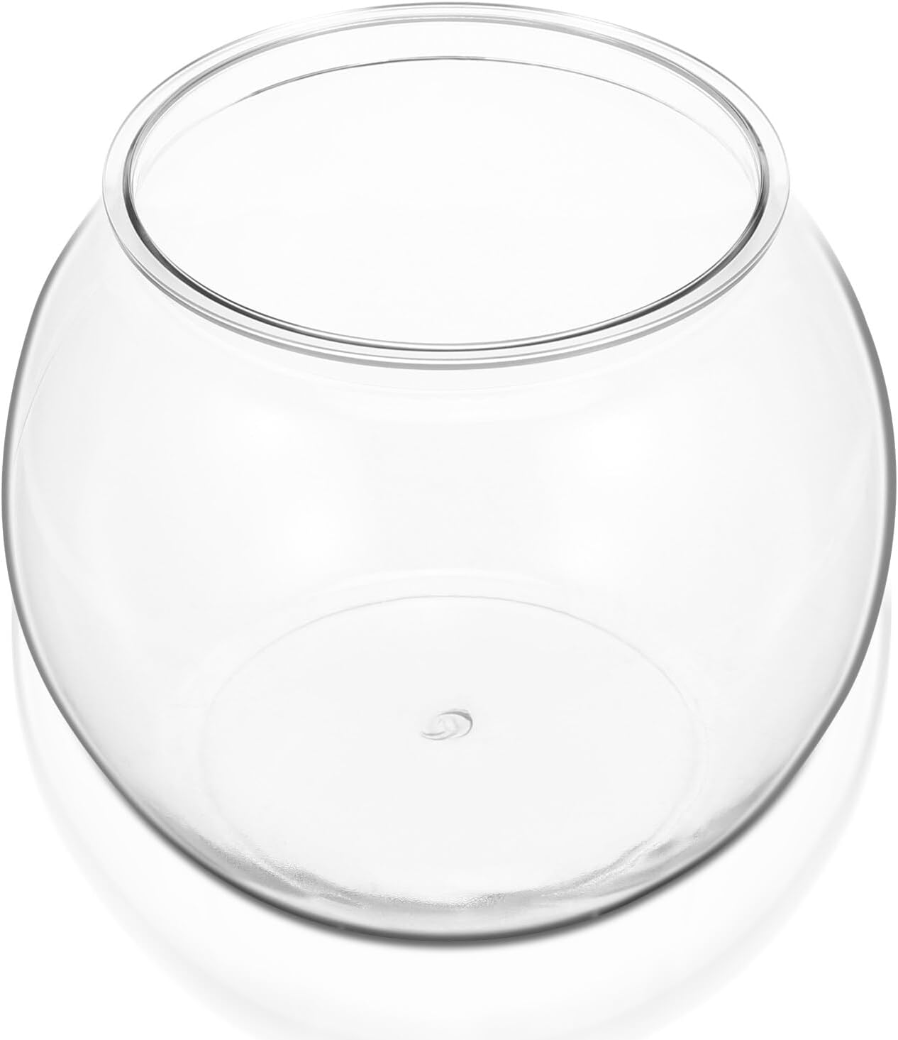 View of Glass Goldfish Bowl Plastic Fish Bowl Desktop Small Aquarium Small ...