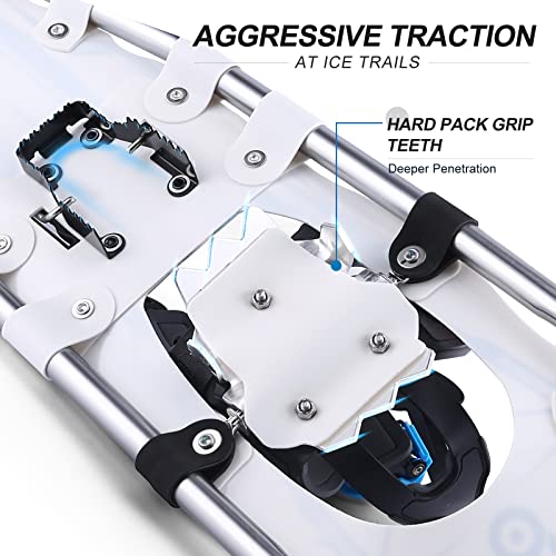 image for Odoland Lightweight 21 Inches Snowshoes for Men Women Youth Kids, Alum
