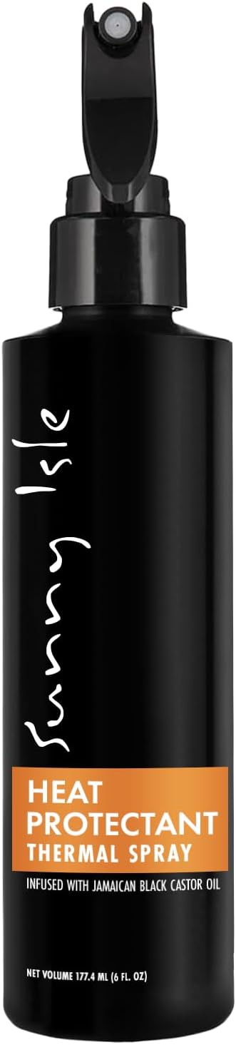 Sunny Isle Heat Protection Thermal Spray 6 oz | Infused with Jamaican Black Castor Oil