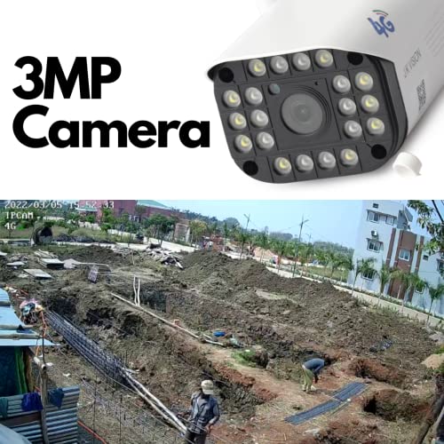 Image of JK Vision 3MP WiFi 4G SIM CCTV Bullet Camera, Color Night Vision, Audio Record, Two Way Talk, Memory Card Supported, All SIM Support (JIO, Vodafone, Airtel, Compatible with J.K.Vision BNC