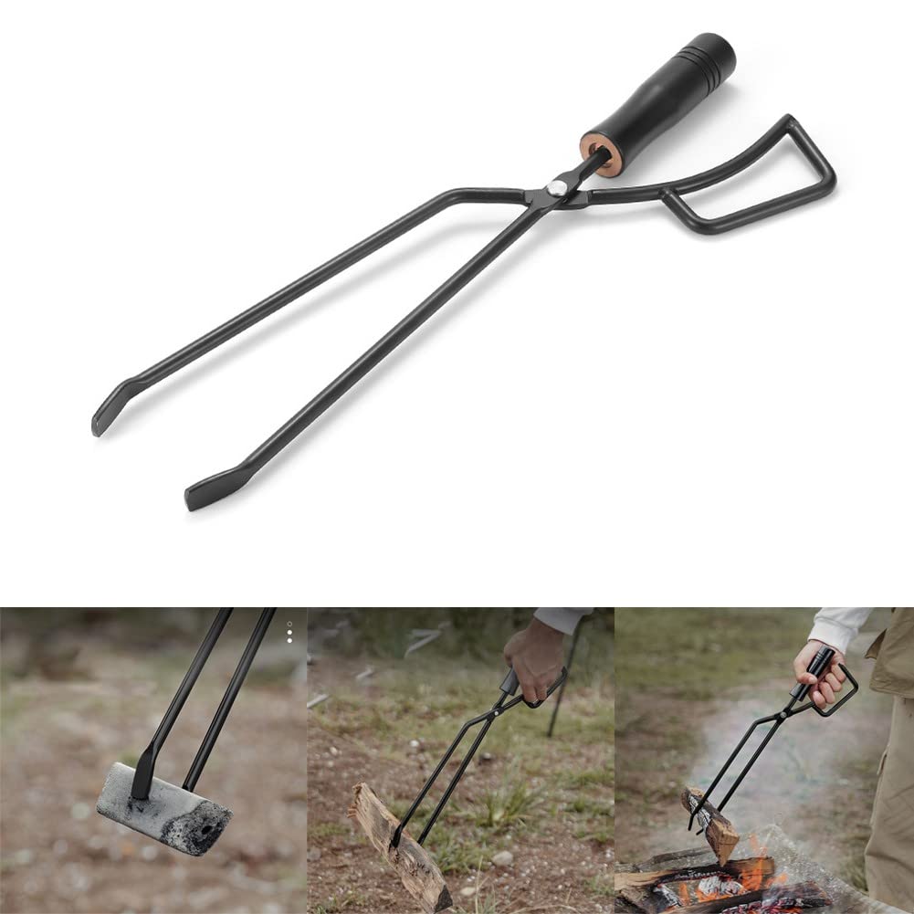 SPORTARC Pinze resistenti in ghisa per camino, in acciaio , per barbecue, legna da ardere e campeggio, per camino, in acciaio , per barbecue