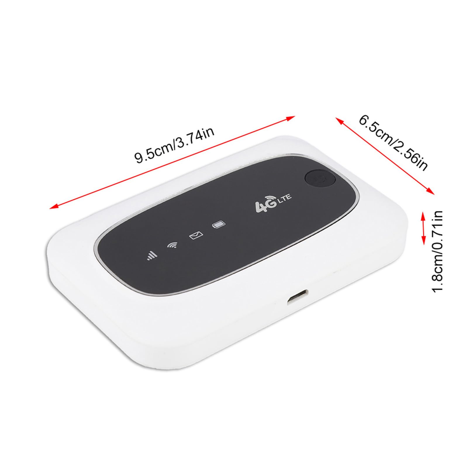 Szybki Przenośny Modem WiFi z Bezprzewodowym Routerem Mobilnym 4G dla Europy i Azji, Kompaktowy i łatwy w Użyciu (Biały)