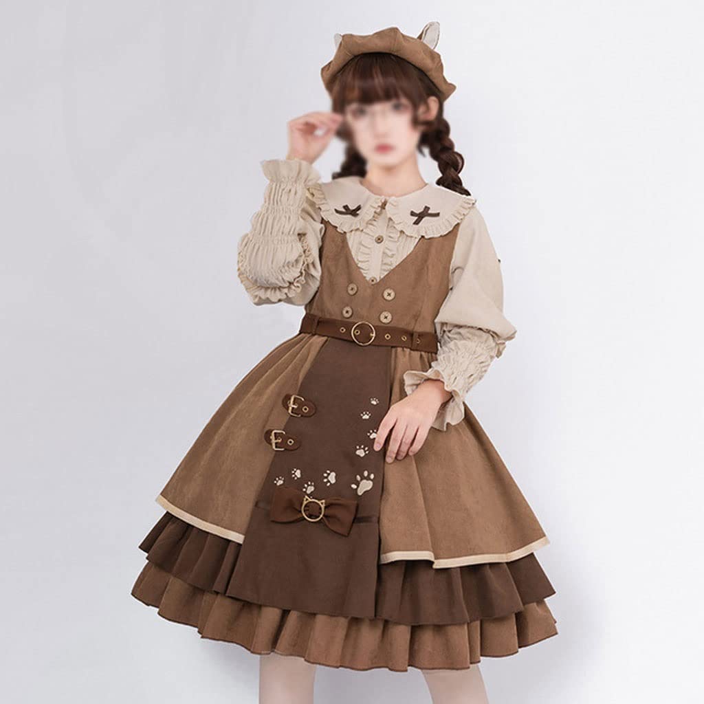 Amazon.co.jp: RLZCFF ゴシックロリータドレス女性ドレス長袖 