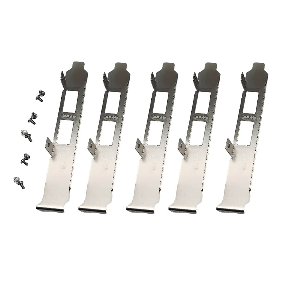 5pcs Full Height Brackets with Ten Screws Replacement for Mellanox MCX354A-FCBT CX314A-BCBT MCX354A-QCBT ConnectX-3 CX314A MHQH29B-XT CX314A-BCCT CX354A