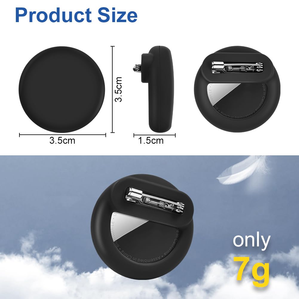 AXFEE 2PCS Hidden Air-Tag Case for Kids Air-tag Holder with Safety Pins, Anti-Removal Sicoilne Case - Image 2