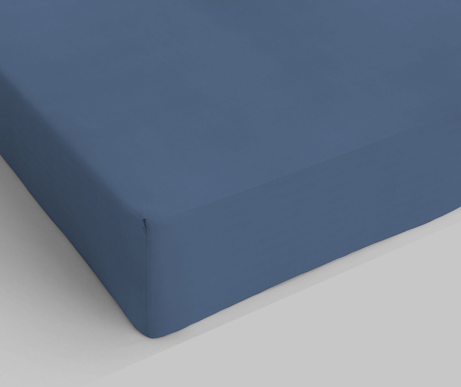 Fitted Sheet with Corners for Double Bed Cotton, Made in Italy, Bed Linen 170 x 200 cm with Elasticated Corner 25 cm, Avio