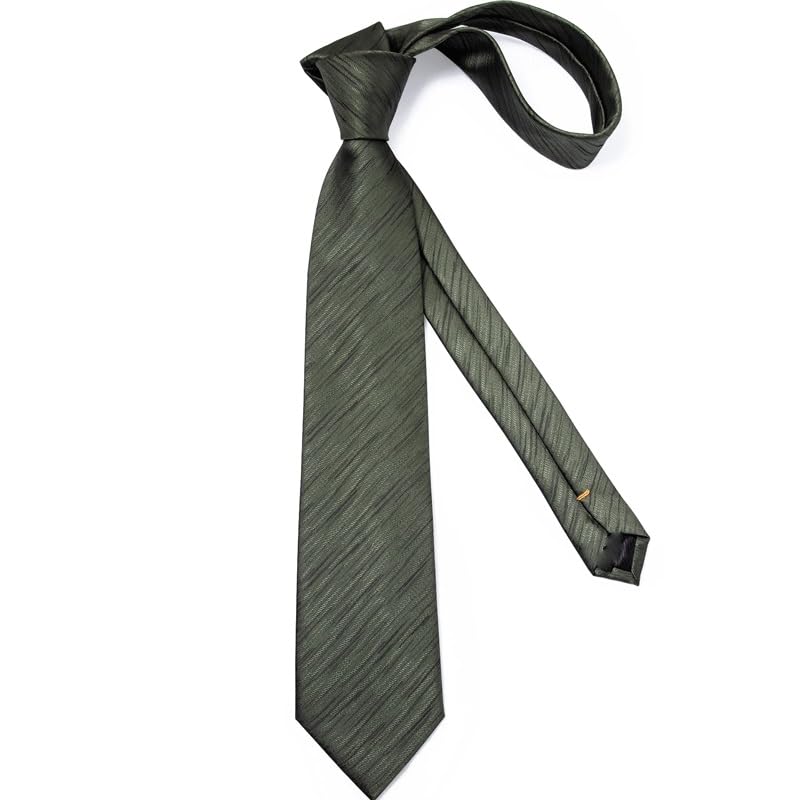 Set de corbata de seda para hombre NSUQOA miniatura 5