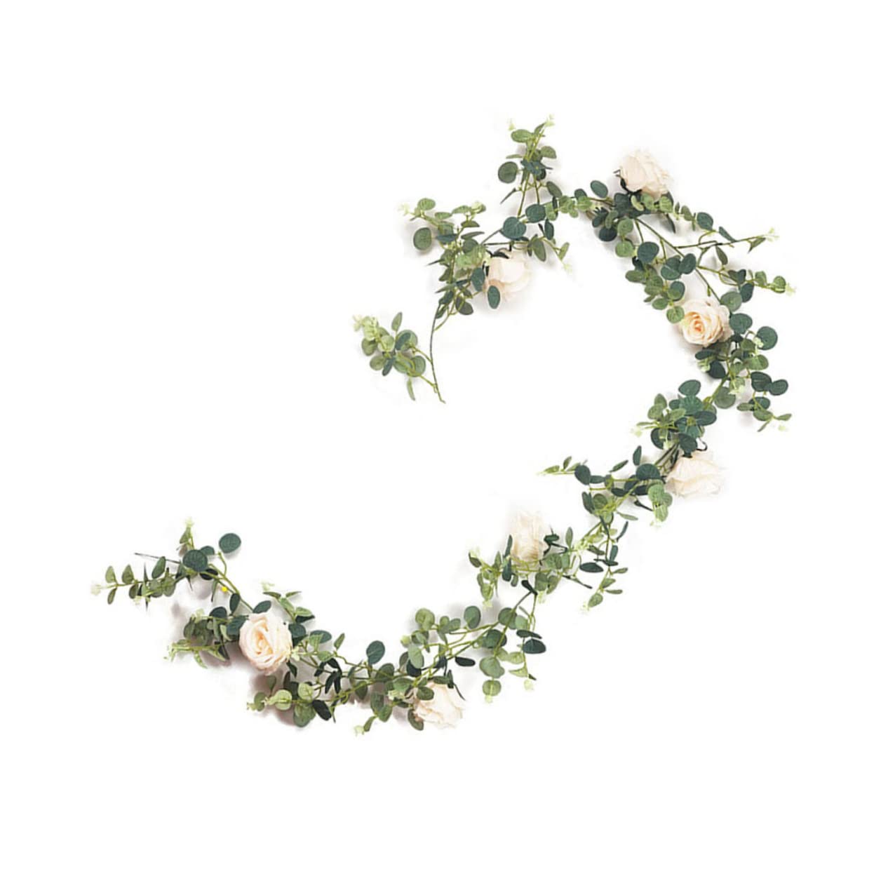 Cabilock 3stücke Künstliche Rattan Girlande Mit Rosen Dekoration Für Hochzeiten Partys Und Wohnräume Hängende Blumen Für Türen Und Spiegel Umweltfreundliches Material Leicht Zu