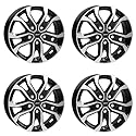 4x AUTEC Felgen Alufelgen KISO 7.5x18 ET60 5x120 Schwarz poliert kompatibel mit VW Amarok Bus