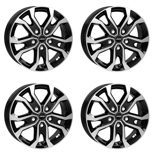 4x Jantes en aluminium AUTEC KISO 7.0x17 ET37 5x114,3 Schwarz poliert