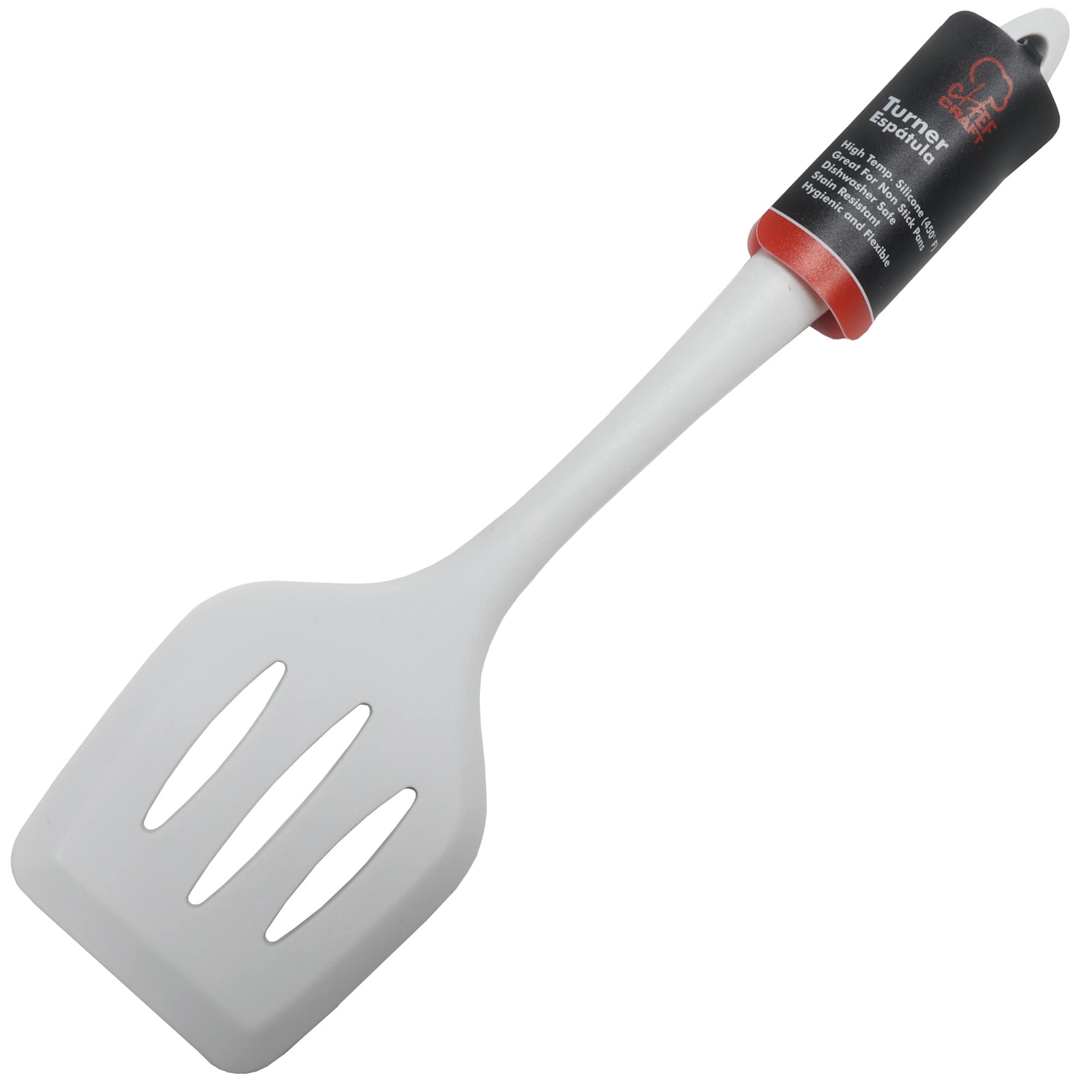Chef Craft Espátula de silicona premium, 11.7 pulgadas, gris