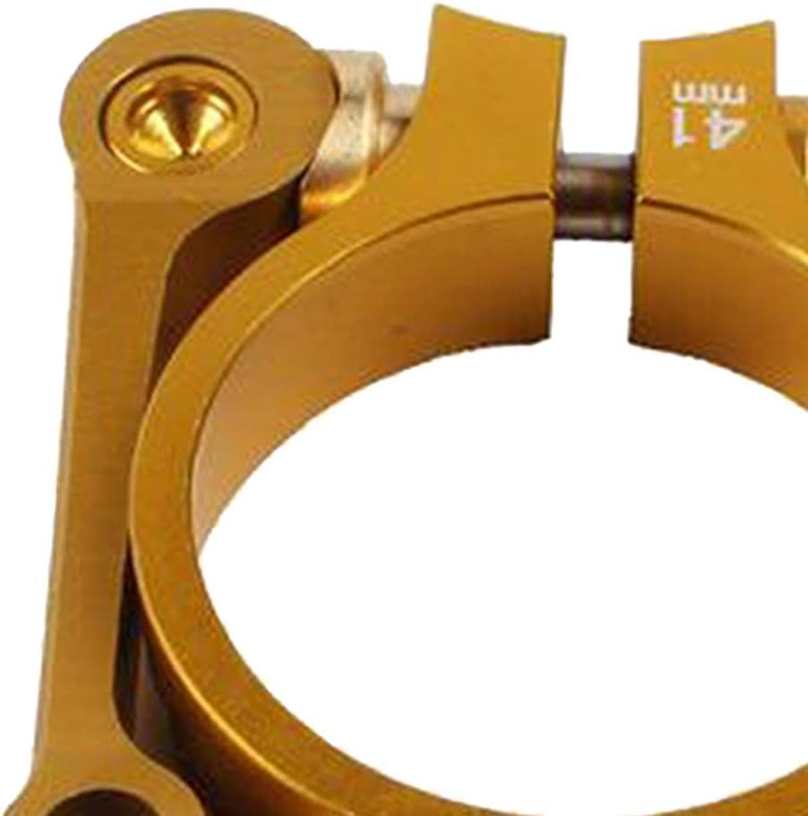 Aluminum Alloy 41mm Bike Seatpost Clamp for 33.9mm Seatpost - Weight Quick Release Collar for Mountain, Road, Folding Bikes - Gold, 41mm