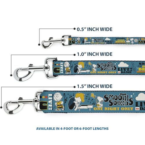 Laisse pour chien Peanuts robuste 1,2 m pour éviter les tractions