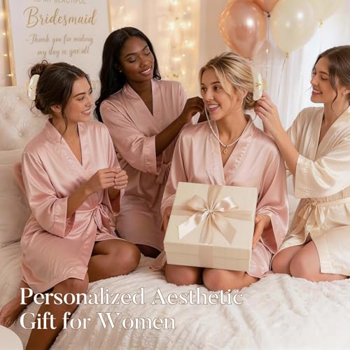 Pinzas para el cabello Iniciales para mujeres y adolescentes – 6 piezas de pinzas de garra lindas de 4'' con pegatinas de letras doradas, accesorios de cabello estéticos personalizados, regalo para graduación, cumpleaños, damas de honor miniatura 4