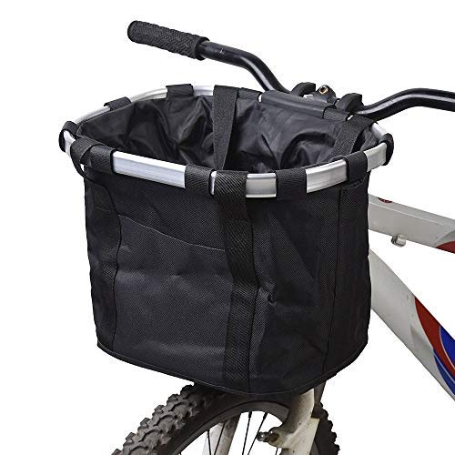 Cesta Plegable para Bicicleta, Tela Oxford De Aleación De Aluminio Desmontable Cesta Trasera para Bicicleta Colgante Accesorios para Bicicleta De Montaña con Gancho