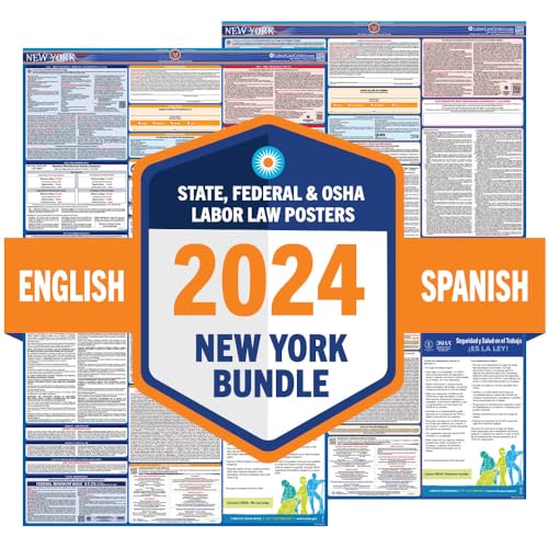 New York Labor Law Poster 2024 State Federal Osha Compliant Want
