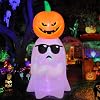 GOOSH 6.2 FT Halloween Inflatables Ghost with Pumpkin Outdoor Decorations Blow Up Yard with Built-in LEDs for Garden Lawn Indoor Party Decor
