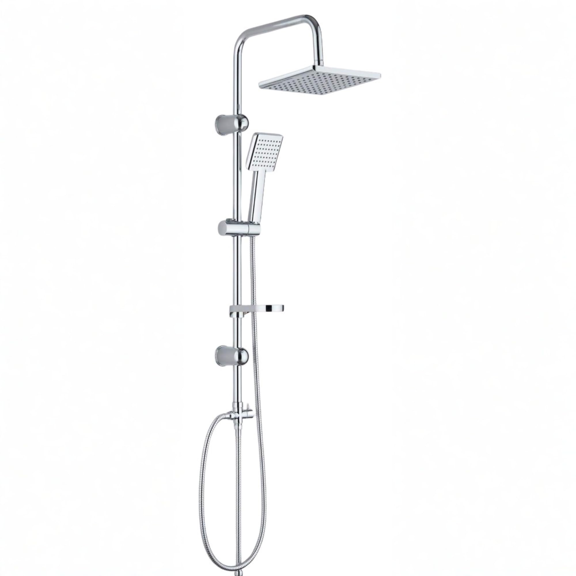 Vonia Cabezal De Ducha Tipo Lluvia Con Rociador De Mano - Juego De Accesorios De Baño De Acero Inoxidable De 25,4 Cm | Acabado Giratorio De 360° | Sistema De Cascada Antical