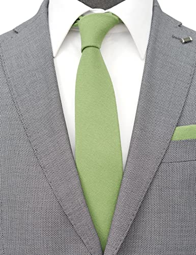 Image of Cotton Skinny Ties for Men, Plaid and Striped Slim Neckties