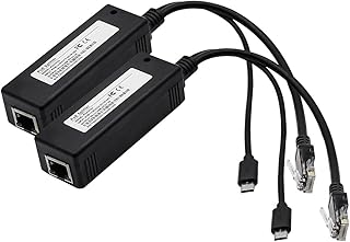 PoE Splitter Micro USB 5V ，for Tablets, Dropcam or Raspberry Pi, IPC, IP Video Camera, The IEEE 802.3af-Compliant 5V PoE Active Splitter Adapter, 48V to 5V (Pack of 2)