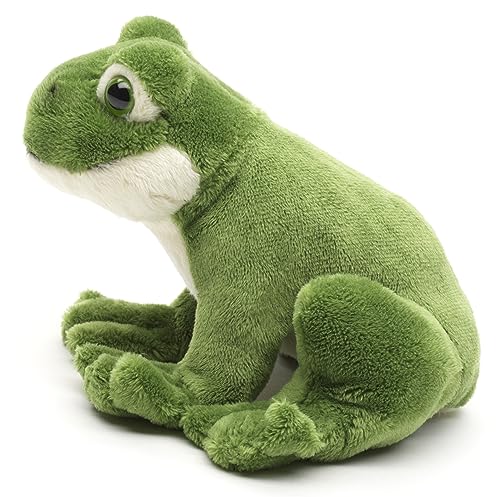 Uni-Toys - Grüner Frosch Plushie (ohne Stimme) - 13 cm (Länge) - Plüsch-Wassertier - Plüschtier, Kuscheltier