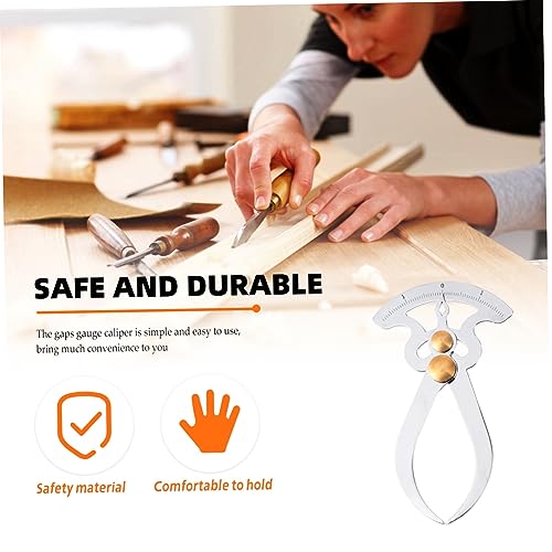 MAGICLULU Calibrador de brechas de acero inoxidable, portátil para medición de diámetros interiores y exteriores, herramienta de medición de grosor desmontable para proyectos de bricolaje miniatura 5