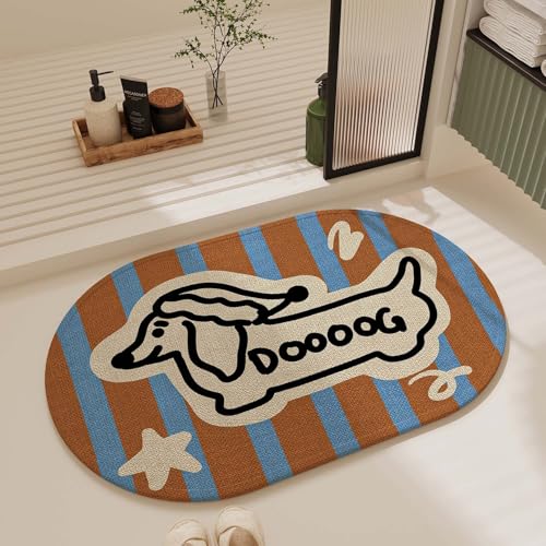 FAUOKAVER ���փ}�b�g ���킢�� �D���Ƃ� 50×80cm ������� �􂦂� ���@���}�b�g ����~�� �ϖ��Ր� �R�ۖh�L �ȉ~�` �� �I�����W