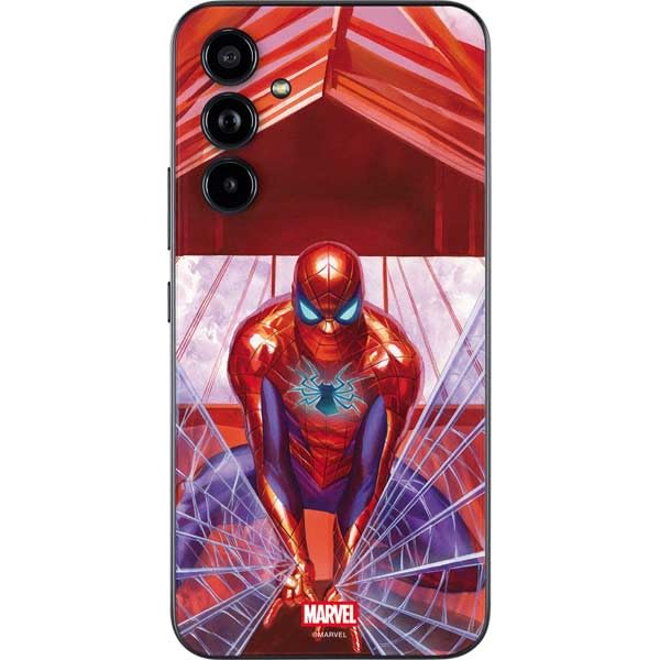 Skinit Decal Phone Skin Compatible with Galaxy A54 5G - Officially Licensed Marvel Spiderman Web Slinger Design