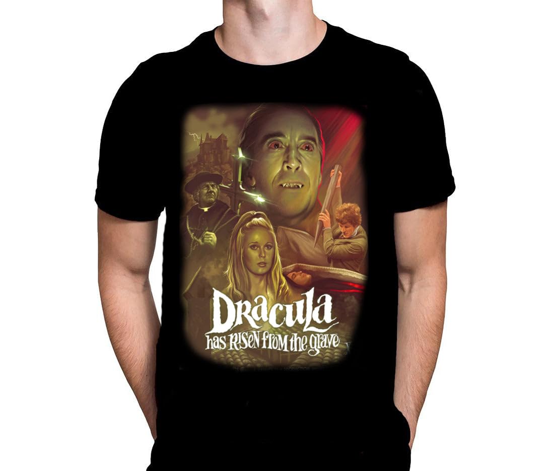 WSH - Dracula Has Risen from The Grave - Classic Horror Halloween T-Shirt Black