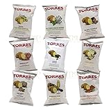 Torres Spanish Potato Chips Patatas Fritas Packed by TDP Specialties Made in Barcelona Spain Limited Edition 9 Flavor