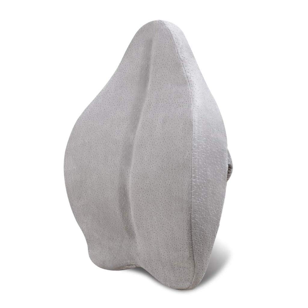 Cuscino lombare - supporto lombare cuscino Memory Foam posteriore con traspirante e lavabile copertura, ideale posteriore Cuscino for seggiolino auto, computer/Sedia da ufficio(Gray)