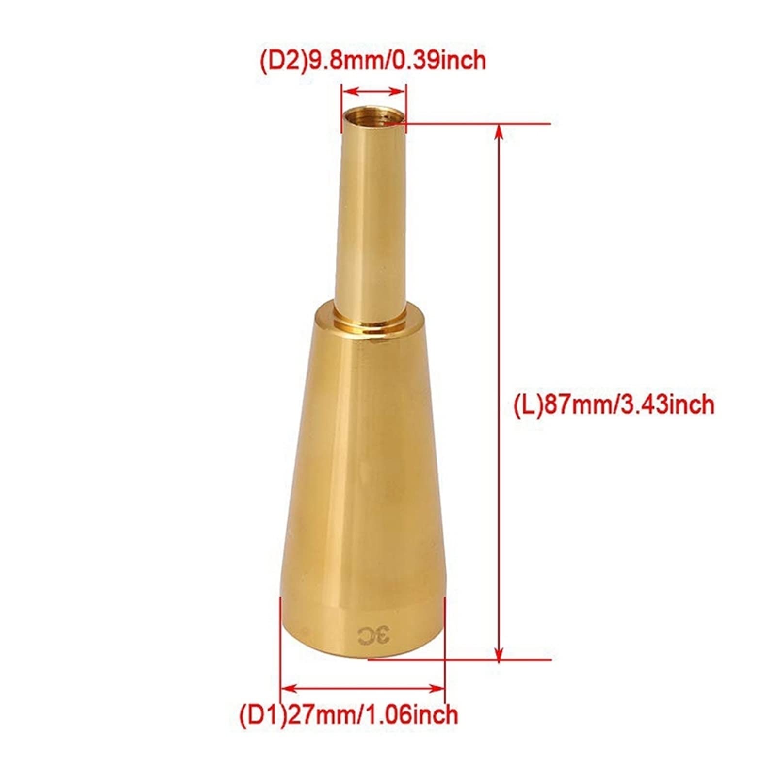 Bocchino for Tromba 3C Tromba in Metallo Tromba in Do