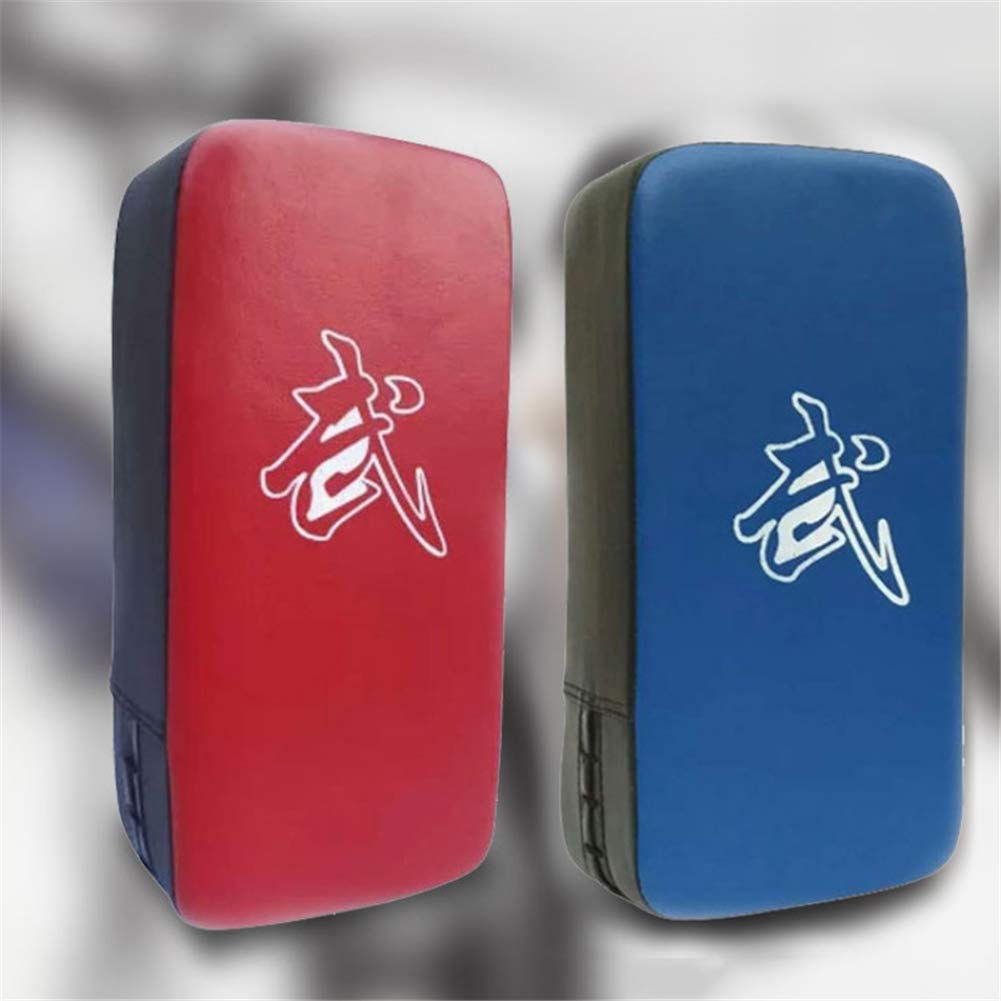 Guantes Boxeo Almohadilla de Palma Kick Pads Artes Marciales Golpe Cuerpo Pad Azul Talla Única