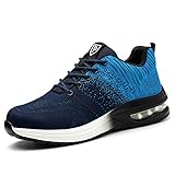 Leichte Sicherheitstrainer Herren Sicherheitsschuhe Turnschuhe Herren Stahlkappe Arbeitsstiefel Arbeitsstiefel Arbeitsstiefel Stahlblau Arbeitsstiefel Damen Herren Sicherheitsstiefel Sicherheitsstiefel Sneaker für Herren Zehenschuhe