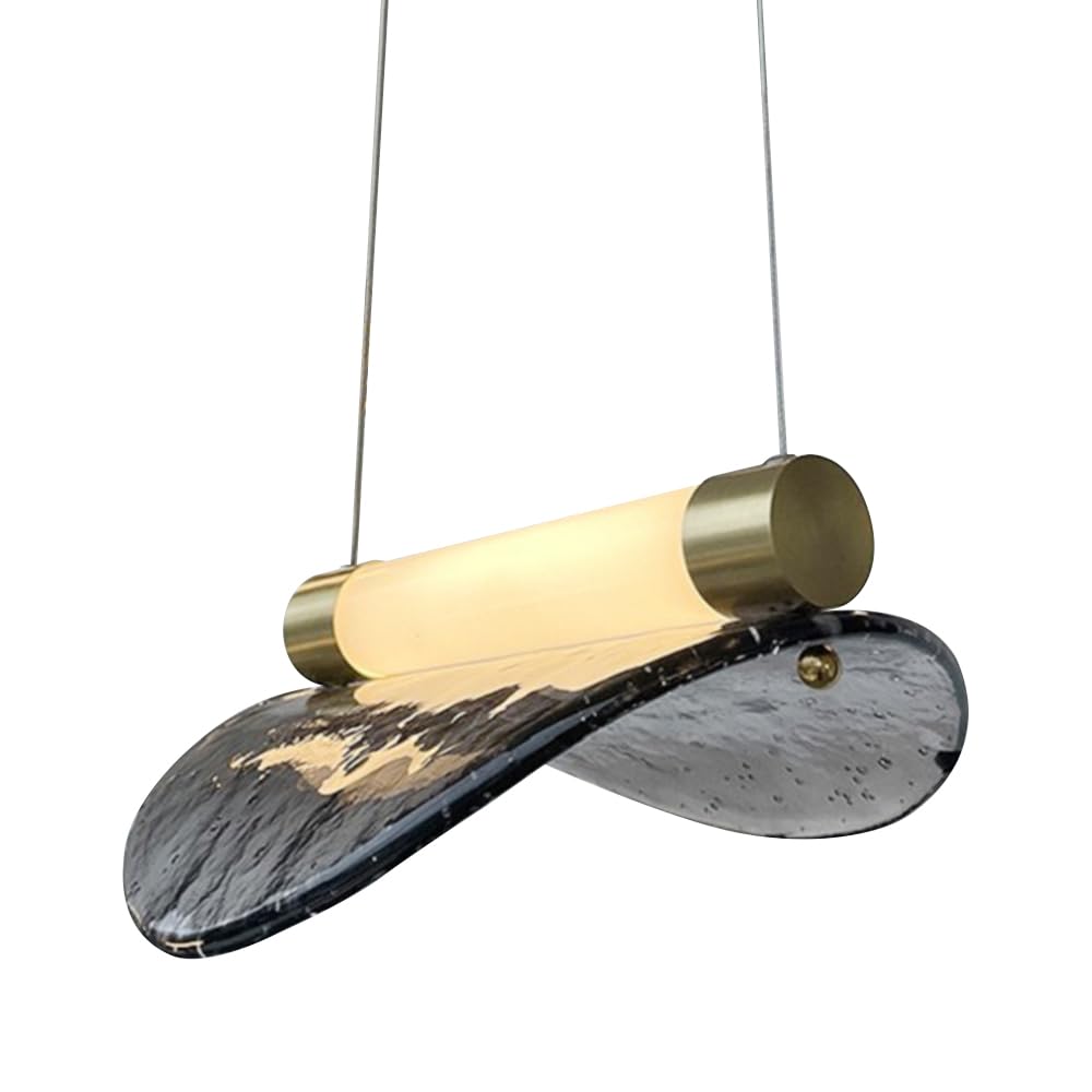 Luminaires de plafond suspendus en verre gris fumé LED réglables pour cuisine