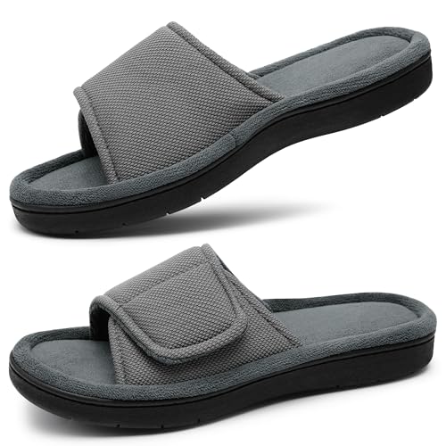 Women's Adjustable Indoor/Outdoor Machine Washable Memory Foam Slide