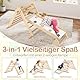 FANTASK 3 in 1 Kletterspielzeug Indoor, Sprossendreieck Holz, Kletterdreieck Set für Kinder ab 3 Jahren