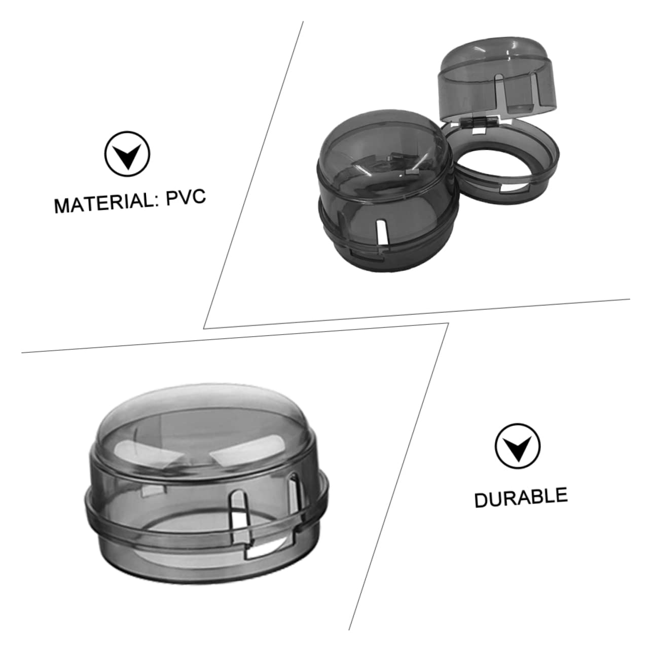 HEMOTON 4Pcs Gas Stove Knob Covers Safety Guards for Home Gas Cooker Practical Protection Against Accidental Activation Easy Access for Adults Design