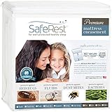 SafeRest Zippered Mattress Protector - Premium 9-12 Inch Waterproof Mattress Cover for Bed - Breathable & Noiseless Washable Mattress Encasement - Full