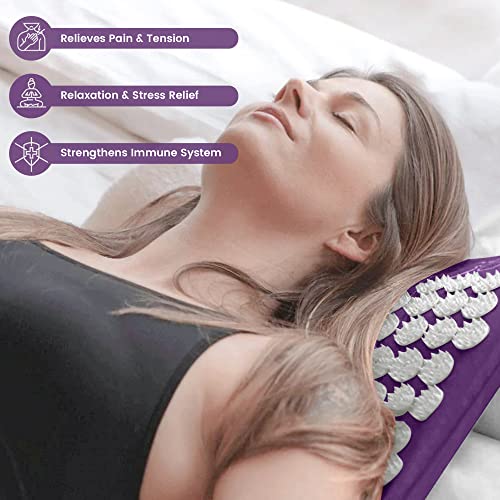 Acupressure Mat/Acupuncture Mat For Wellness, Muscle Relaxation, Back/Neck Pain Relief And Tension Release(Purple) #TOP5