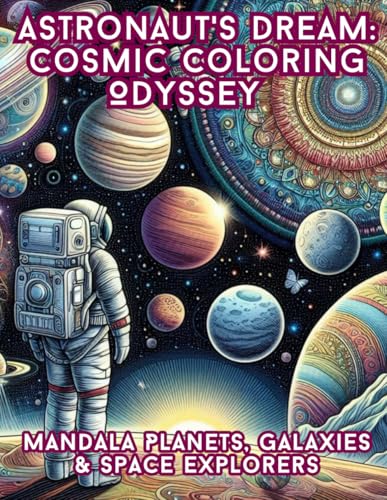 Astronaut's Dream: Cosmic Coloring Odyssey with Mandala Planets, Galaxies & Space Explorers: Relaxing Sci-Fi Art for Adults ? In